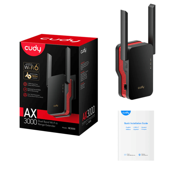 CUDY RE3000 AX3000 WIFI 6 MESH REPEATER