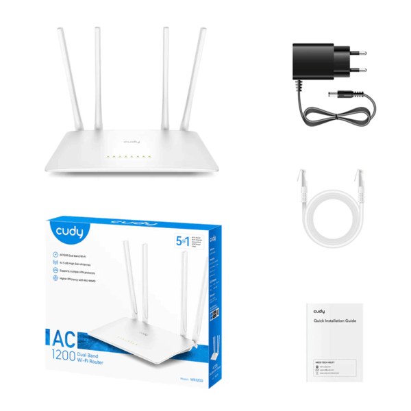 CUDY WR1200 DUAL BAND WI-FI ROUTER AC1200