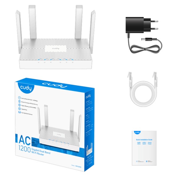 CUDY WR1300E GIGABIT DUAL BAND WI-FI ROUTER AC1200